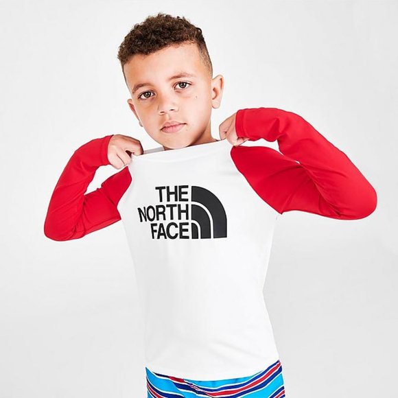 NWT THE NORTH FACE Toddler Little Kid Long-Sleeve Top Shorts Sun Swim Set UPF 50 - Picture 5 of 11